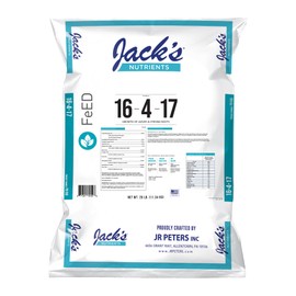 Jack's Nutrients 16-4-17 Hydroponic Fertilizer for Vegetative Growth in Continuous Liquid Feed Programs, 25lbs