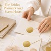 Embossed Invitation Envelope Seal Stickers: 100 Gold Raised Paper Seals