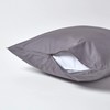 HOMESCAPES Percale Cushion Cover, 40 x 40 cm, Dark Grey,