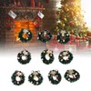 10Pcs Christmas Wreaths Miniature Scene Models Dollhouse Accessories for Above
