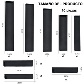 CHENGBAO 10 PCS sfunda cuchillo，Rebaño funda para cuchillos de chef，unda para cuchillos，Protector de borde de cuchillo