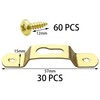 30 PCS Picture Hanging Plate,Keyhole Hangers with Screws,Pegs for Photo