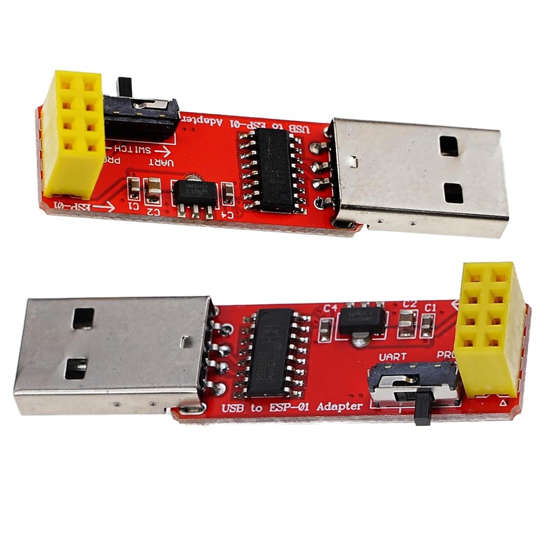 A-DIGISHUO 2Pcs USB to ESP-01 Adapter | ESP-01S Programmer ESP8266