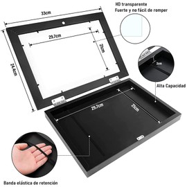 Kit de Dibujo para Niños, OPUEW Cuadro para Dibujos Niños, Kids Art Frame Storage, Puede Guardar 150 Dibujos, Perfecto Marco para Exhibir Dibujos o Fotos en Pared de Hogar, Oficina