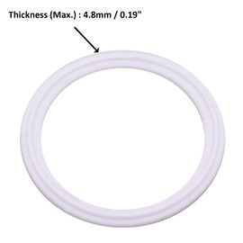DERNORD PTFE (Teflon) Tri-Clamp Gasket O-Ring - 3 Inch Style Fits OD 91MM Sanitary Pipe Weld Ferrule (Pack of 5)