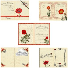 EZscrapbooks Poppies Journal Pages - EZ Journal - 7449