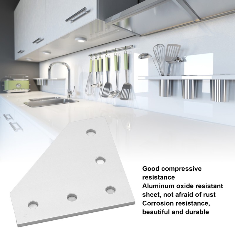 5PCS Flat Tie Plate Aluminum Alloy 5 Holes Compression Resistance