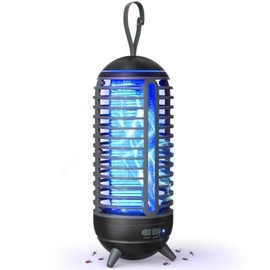 Cordless Bug Zapper Outdoor Rechargeable 2 in 1 Wireless Mosquito Killer Lamp 2500mAh Bug Zapper Electric Trap Ideal Fly Zapper Indoor for Patio, Home, Backyard, Yard, Garden, Campsite (Black)