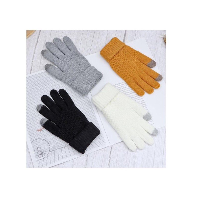 꽈배기무늬 보온 핸드폰 터치 장갑 오토바이장갑 겨울야외장갑 라이더장갑 Cable-knit Thermal