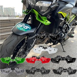 Motorcycle Headlight Cover Lower Front Wheel Beak Nose Cone Cover Aerodynamic Winglets Trim Decorative Kit Compatible with K-awasaki Z900 Z 900 Z-900 2020-2024 (Red)
