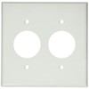 Leviton 2-Gang Combination, 1-Single 1.406 Outlet/Receptacle Wallplate, Standard Size, Thermoset,