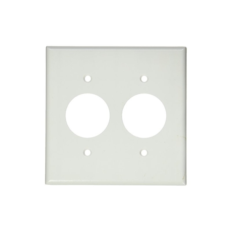 Leviton 2-Gang Combination, 1-Single 1.406 Outlet/Receptacle Wallplate, Standard Size, Thermoset,