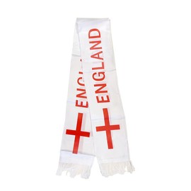YJZQ Football Scarf England Football Fan Soccer Scarf Satin Dacron Football Fan Scarf With Tassels