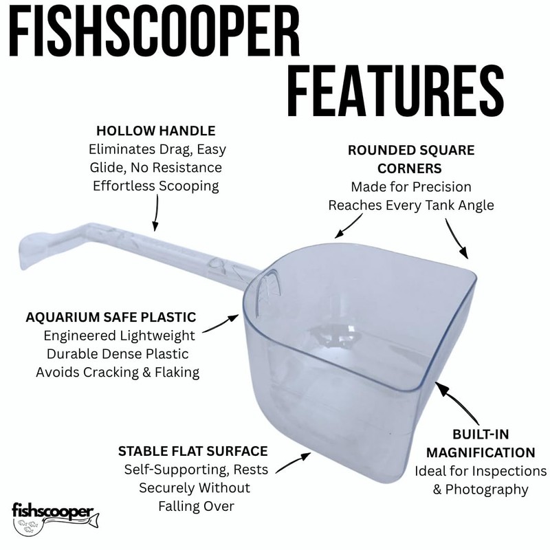 Fish Scooper, Fish Net Tool for Transfers, Fish Traps, Coral