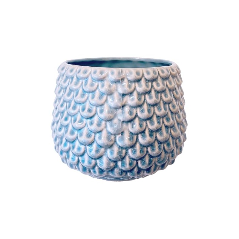 Bloomingville Stoneware Flower Pot Pinecone, Planter Cache Pot, Size M