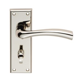 Carlisle Brass Serozzetta Cinquanta Lever On Backplate - Bathroom 57mm - Polished Nickel - Includes a Pair of Handles & fixings