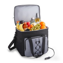 Ivation Portable Electric Cooler Bag | 18L Soft Sided Thermoelectric Travel Cooler with Shoulder Strap, Storage Pocket & DC 12V Plug in for Car, Truck & RV Camping