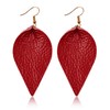 Bohemian Lightweight Genuine Real Leather Geometric Drop Statement Earrings -