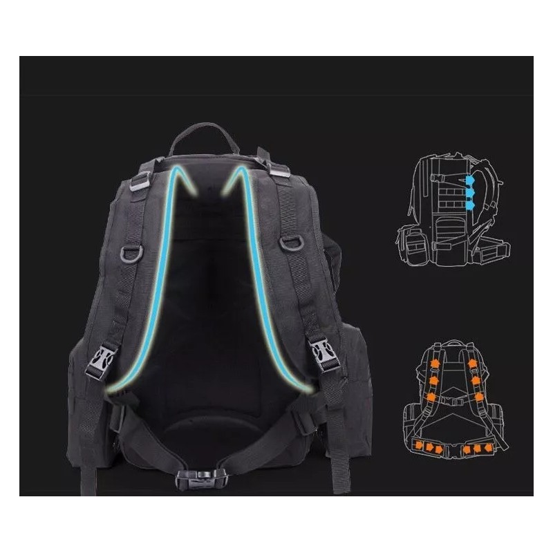 Yuqing Mochila Grande Táctica 4 En 1 Impermeable Para Campamento
