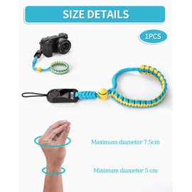 MYGLOAR Camera Strap with Quick Release, Adjustable Wrist Strap, Camera Strap, Adjustable Camera Strap for Various Wrists, Ultralight Paracord Hand Strap for Camera Phones