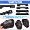 sportuli Black Vehicle Side View Mirror Covers Caps + Door