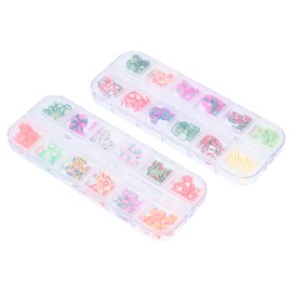 Healeved 2pcs Fruit Slice Nail Art Decorations Multipurpose Stickers for Nail Art Face Makeup Crafts for Home DIY Projects