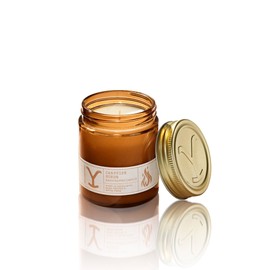 Yellowstone Scented Jar Candle by Tru Western, 8 oz - Campfire Suede