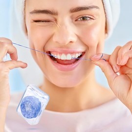 Woven Dental Floss, Expandable Waxed Dental Floss for Gentle,Oral Care Whitening Dental Floss,Plaque Remover for Teeth, Kid-Friendly String Floss,Mint,10 Spools (32.8 yd Each)