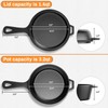 LIFERUN Cast Iron Skillet with Lid - 2-in-1 Multi-Cooker: Deep