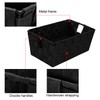 Woven Black Storage Baskets Shelf Tote Boxes Container, Durable Storage