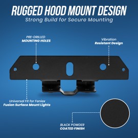 UBL Feniex Fusion Hood Mount Bracket - Secure Hood Mount Bracket for Emergency, Security & Commercial Vehicle Lights