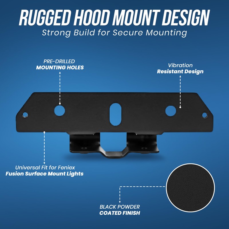 UBL Feniex Fusion Hood Mount Bracket - Secure Hood Mount