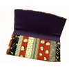 Jidai Komon Bill Long Wallet, Japanese Pattern, Okame Hyottoko Red,