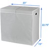 Simple Houseware Double Laundry Hamper with Lid and Removable Bags,