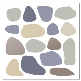 GORGECRAFT Stone Blocks Stencil 30x30cm Large Square Plastic Template Geometric Stone Pattern Reusable Drawing Stencils for Painting on Wood Wall Furniture Tile Floor Canvas Fabrics DIY Art Craft