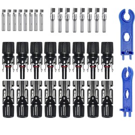 TUDOUZZZ MC4 Connectors 8 Pairs Set for Solar Panel Connection Cables (Male and Female) IP67 Waterproof, High Load, High Heat Resistant, MC-4 Solar Power Connector, Includes 2 Mounting Wrench