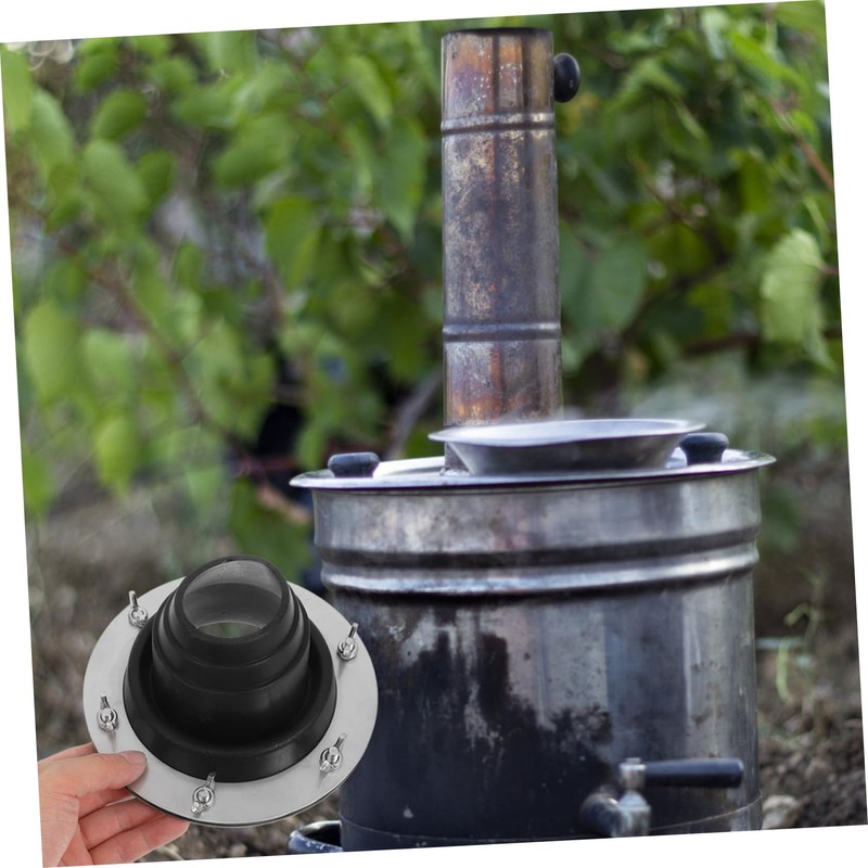 BESPORTBLE Stainless Steel Scald Ring for Tent Grill Chimney Fireproof
