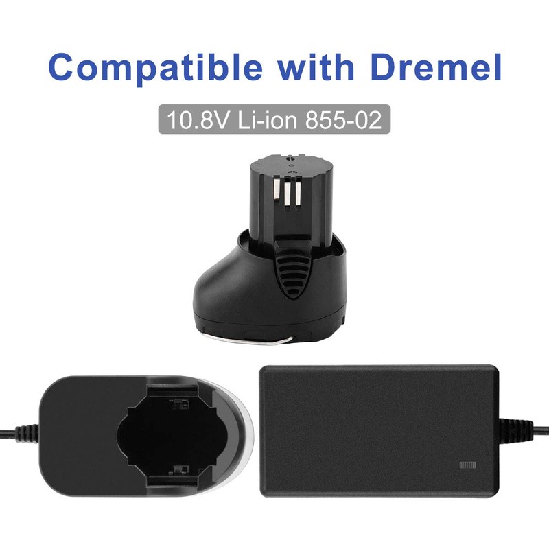 Exmate 10.8V Li-ion Battery Charger, Pod Style, Compatible with Dremel