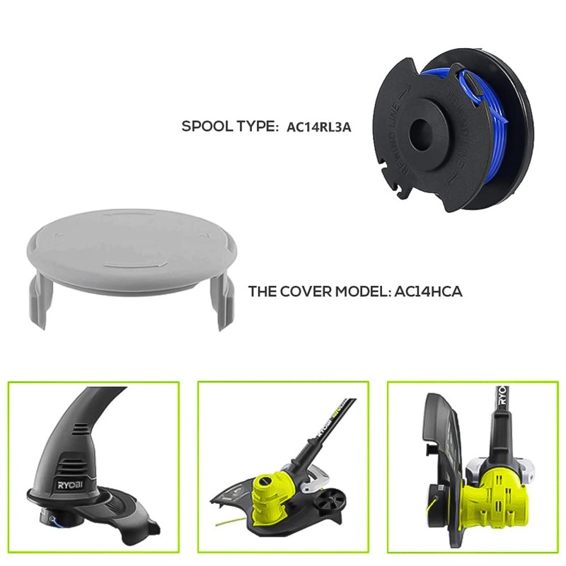 Bekasa Nylon String Trimmer Replacement - 6 PCS for RYOBI