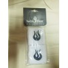 solfire New Solfire Athletic Sweat Wristbands. White With Black Flame.
