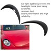 1 Pair Left Right Gloss Black Headlight Eyebrow Cover Trim
