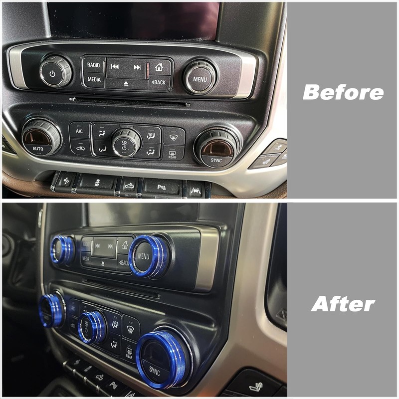 KEEGTBOX Center Console AC Air Conditioner Button Knob Cover 4WD