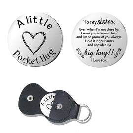 Pocket Hug Keychain for Women Girls Sister Birthday Christmas Gifts for Soul Sisters Gifts for Sisters In Law Long Distance Relationship Gift for Step Bonus Sister from Brother Besite