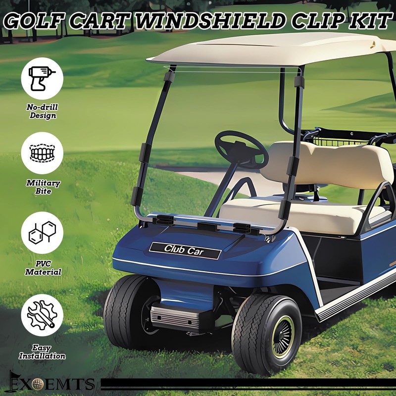 EXOEMTS Club Car Windshield Retaining Clip Kit, Golf Cart Windshield