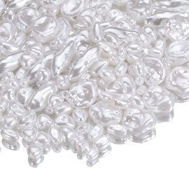 White Drop Faux Pearls Natural Freshwater Cultured Pearls Loose Beads for Vase Fillers Irregular Freshwater Pearls for Threading DIY Necklace Bracelet Earrings Craft Jewellery Making 180 Pieces