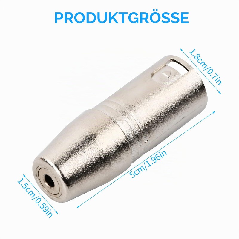 XLR 3-Pin Male to 3.5 mm Female Audio Adapter 3.5