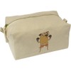 'Dog Boxer Standing' Canvas Wash Bag/Makeup Case (CS00044098)