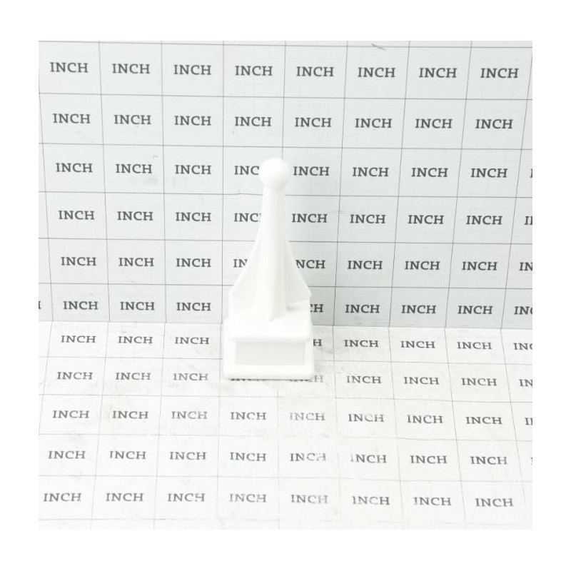 1" x 1" Arrowhead White Vinyl Picket Caps for Vinyl