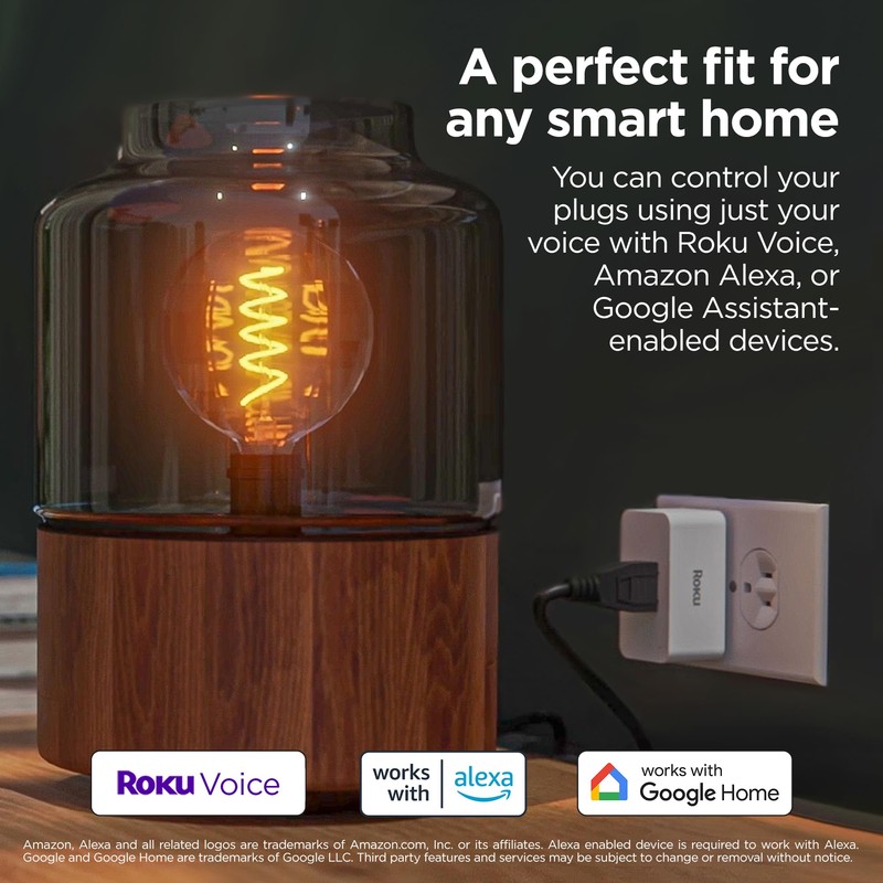 Roku Smart Home Indoor Smart Plug, 2-Pack - WiFi Smart