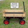Flexible Flyer All-Terrain Steel & Wood Wagon. Extra-Long Handle, Black